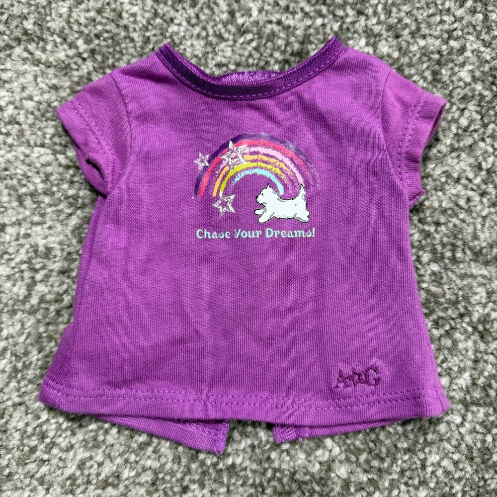 American Girl Coconut Rainbow Tee for 18-inch Dolls